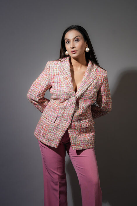 Blush Tweed Blazer
