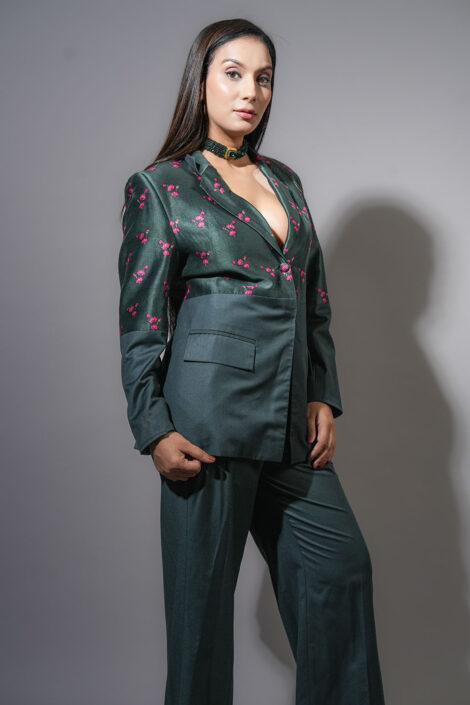 Emerald Bloom Blazer